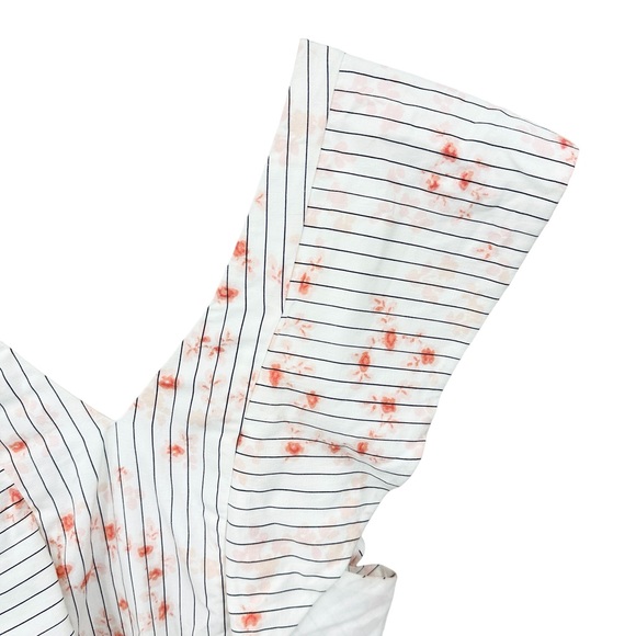 New CLUB MONACO Dress Portiana Pattern Dress Striped Floral - Picture 5 of 10